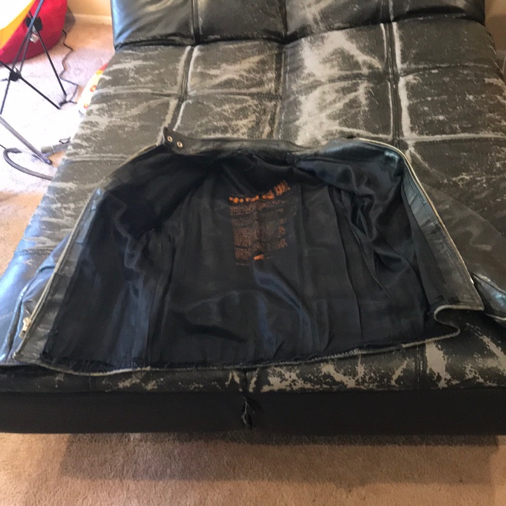 Hand made 1999 leather jacket great china wall